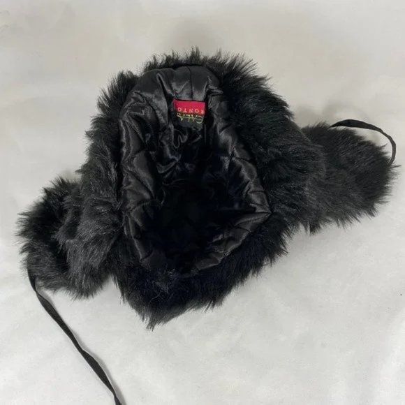 Scala Pronto Trapper Aviator Bomber Black Winter Hat - Picture 6 of 7